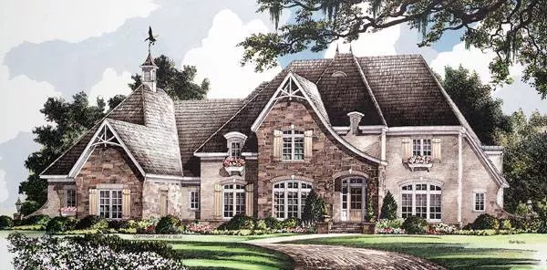 image of french country house plan 8370